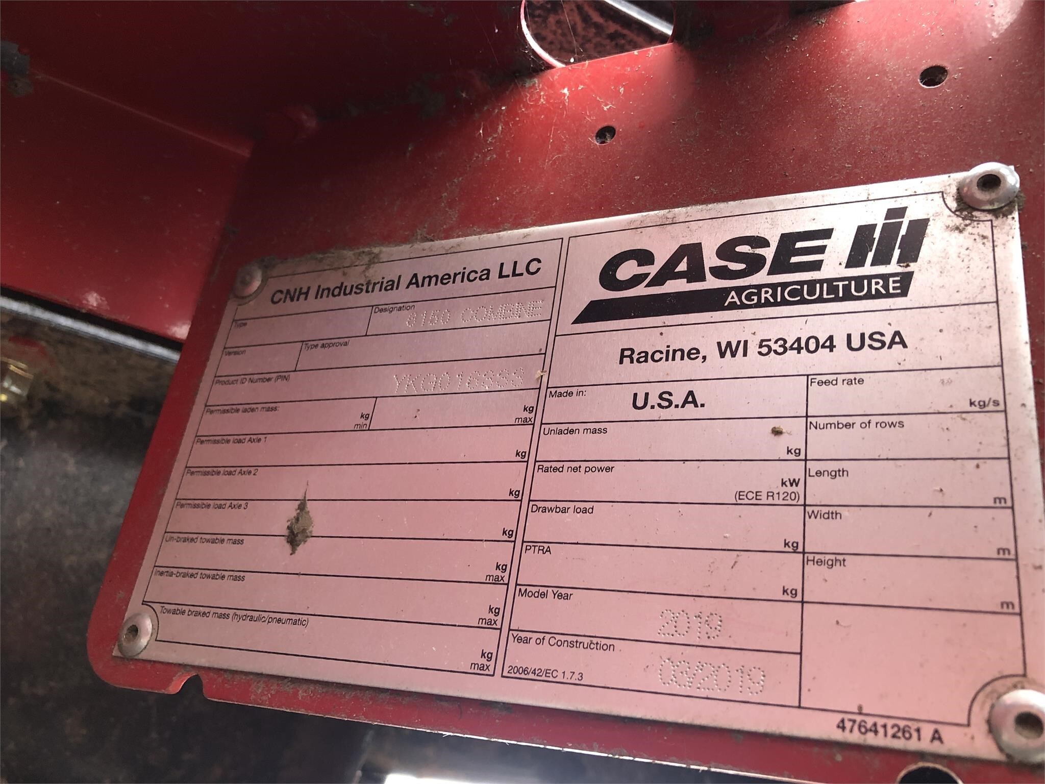 2019 Case IH 6150 Combine