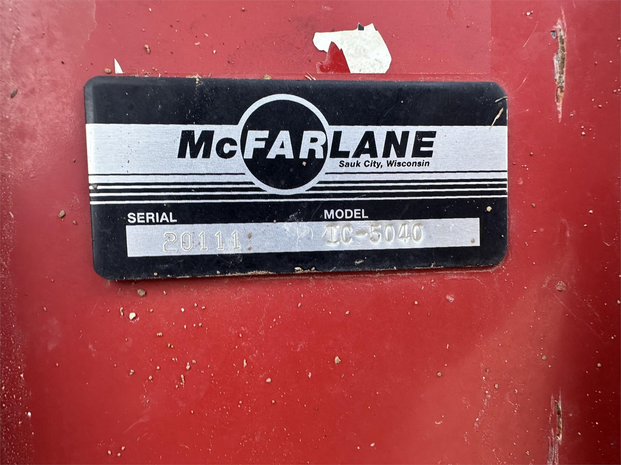 2020 McFarlane IC5040 Vertical Tillage