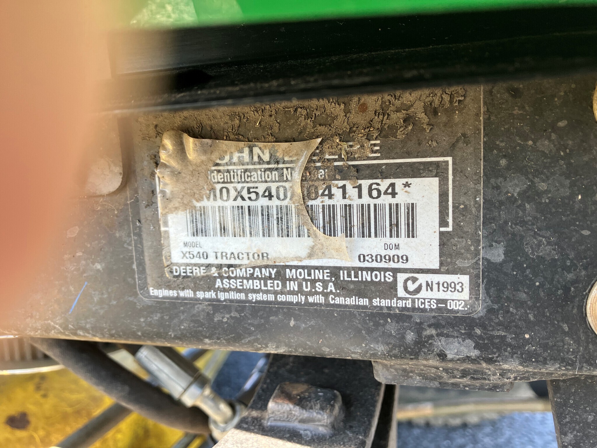 2009 John Deere X540 Lawn Mower
