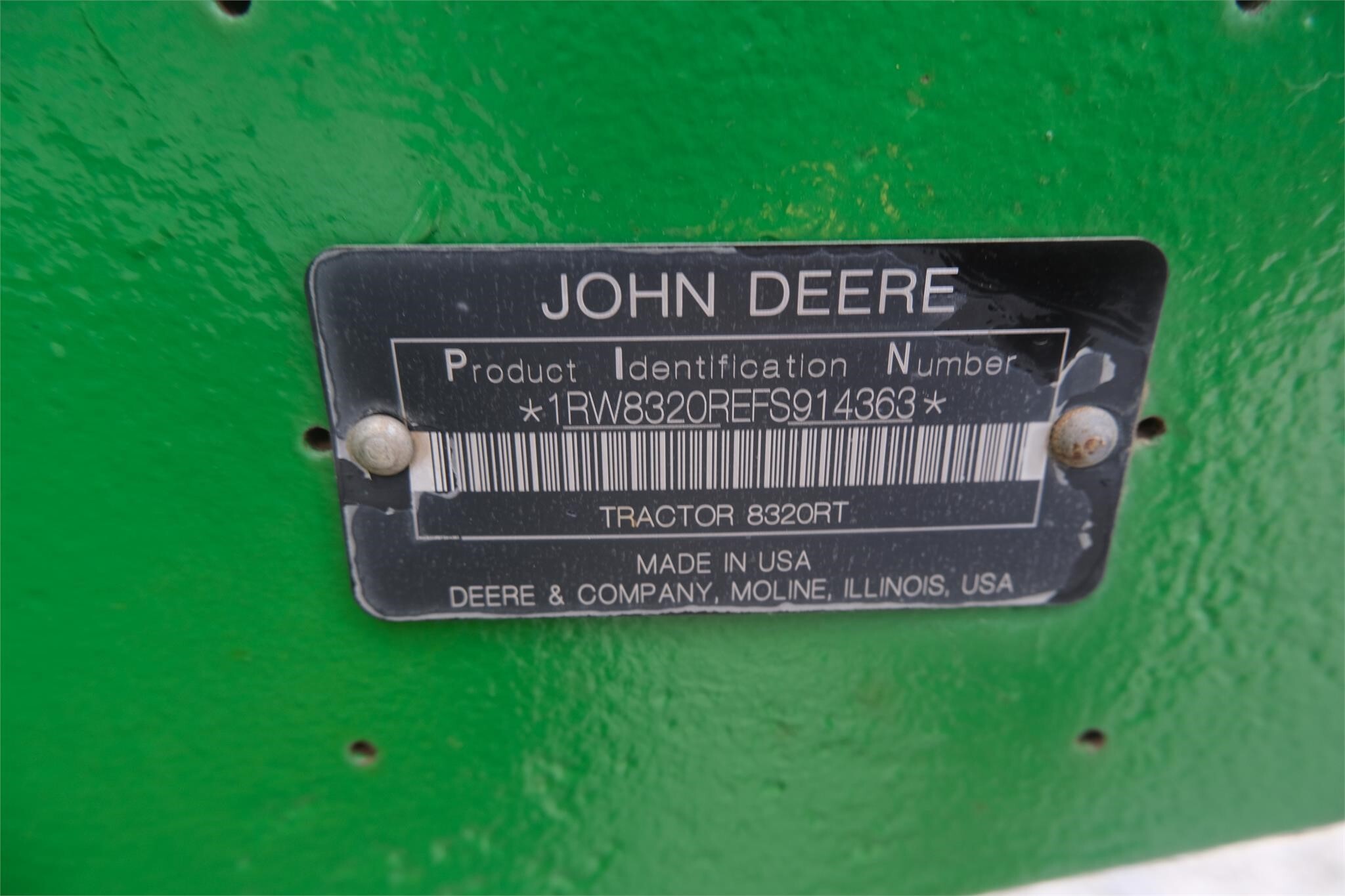 2015 John Deere 8320RT Tractor