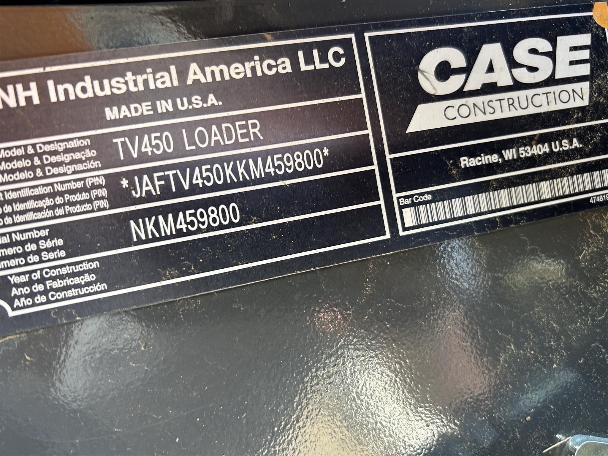 2019 Case TV450 Skid Steer