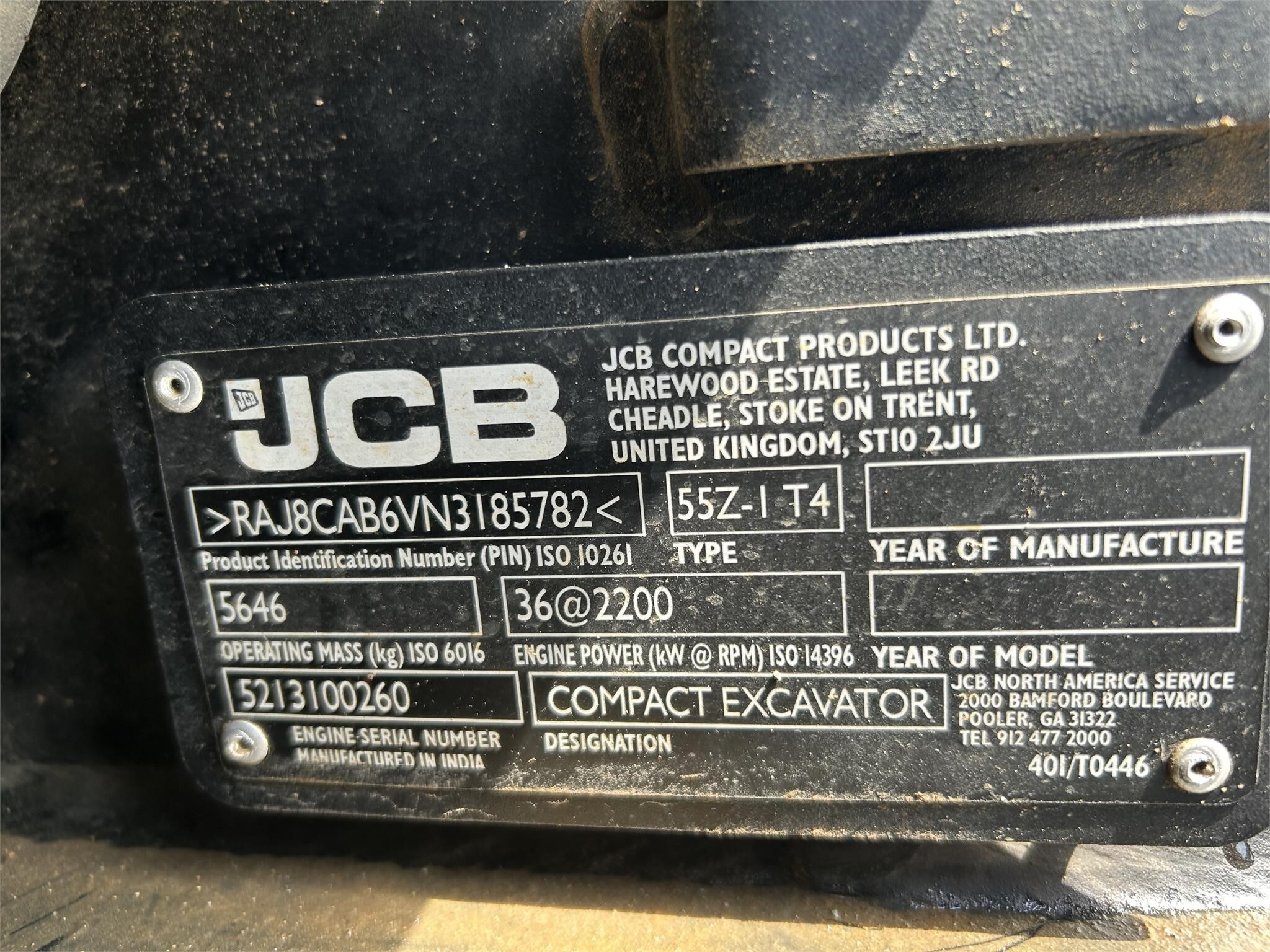 2023 JCB 55Z-1 Mini Excavator