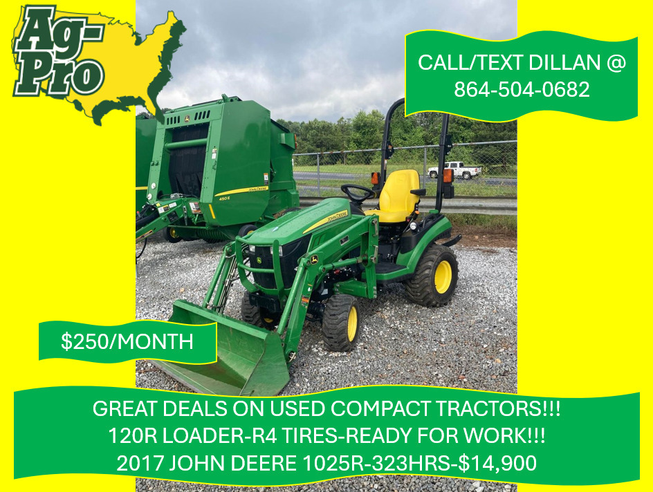 2017 John Deere 1025R Tractor