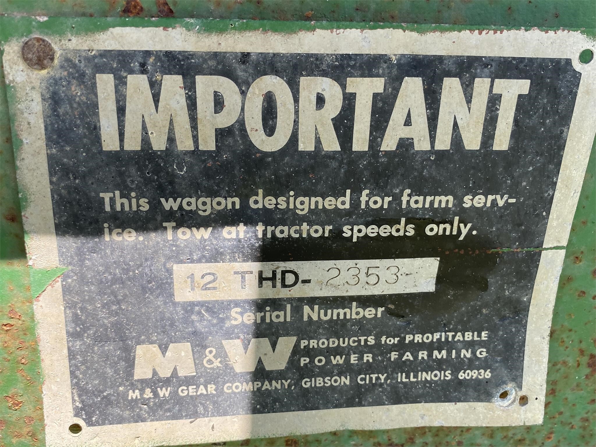  M&W 425B Gravity Wagon