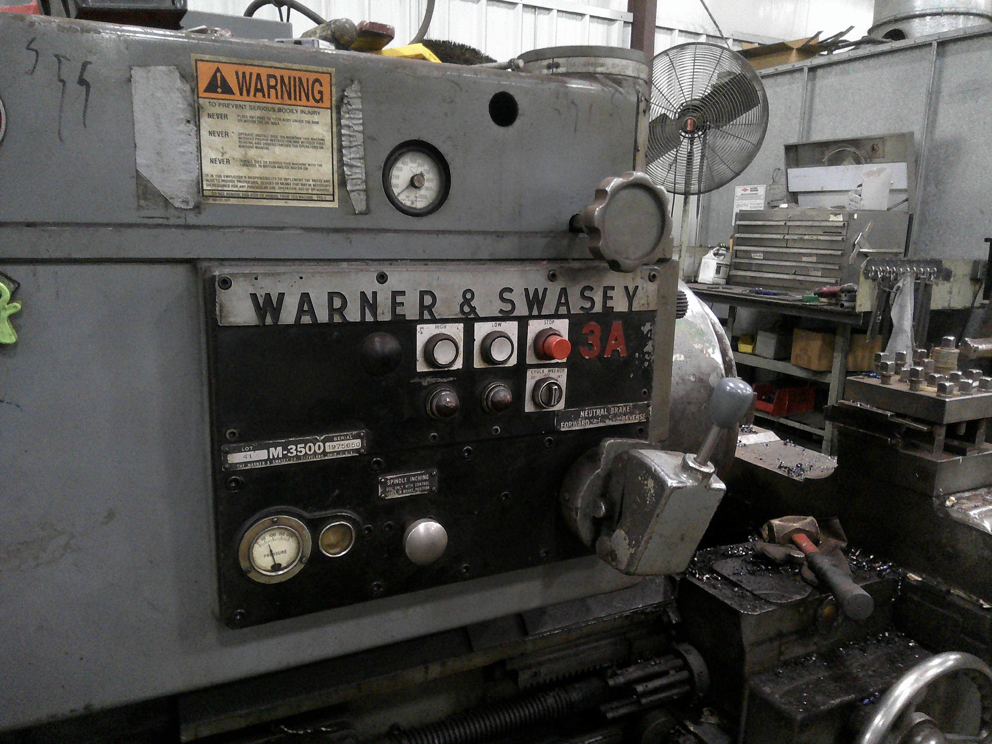  Warner-Swasey Electric Drive Turret Lathe Miscellaneous
