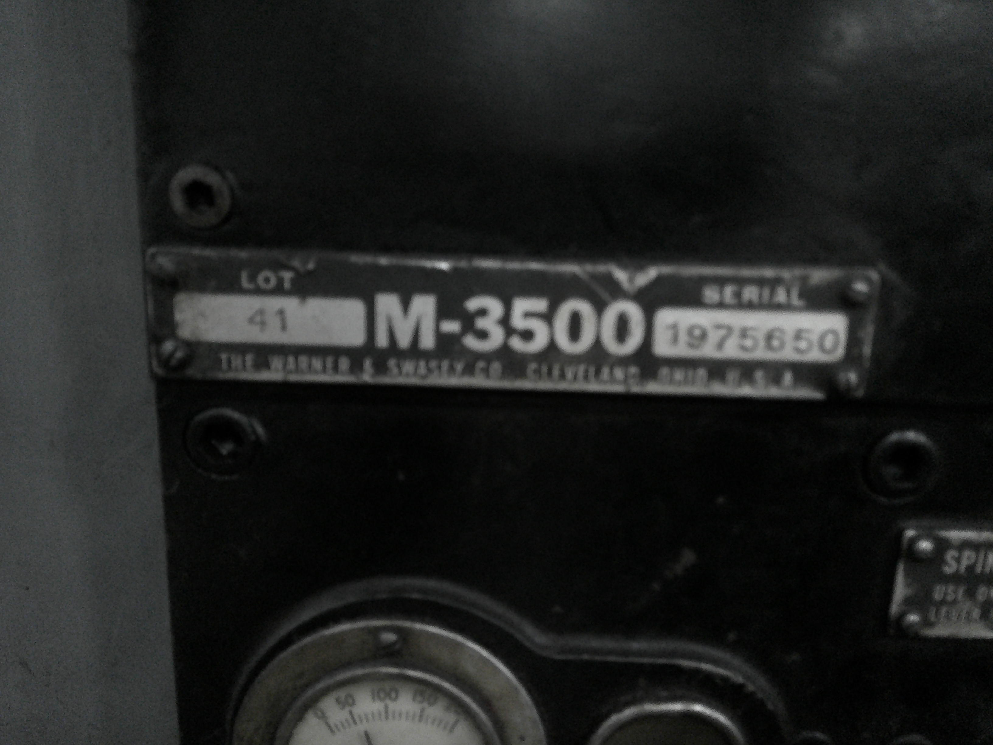  Warner-Swasey Electric Drive Turret Lathe Miscellaneous