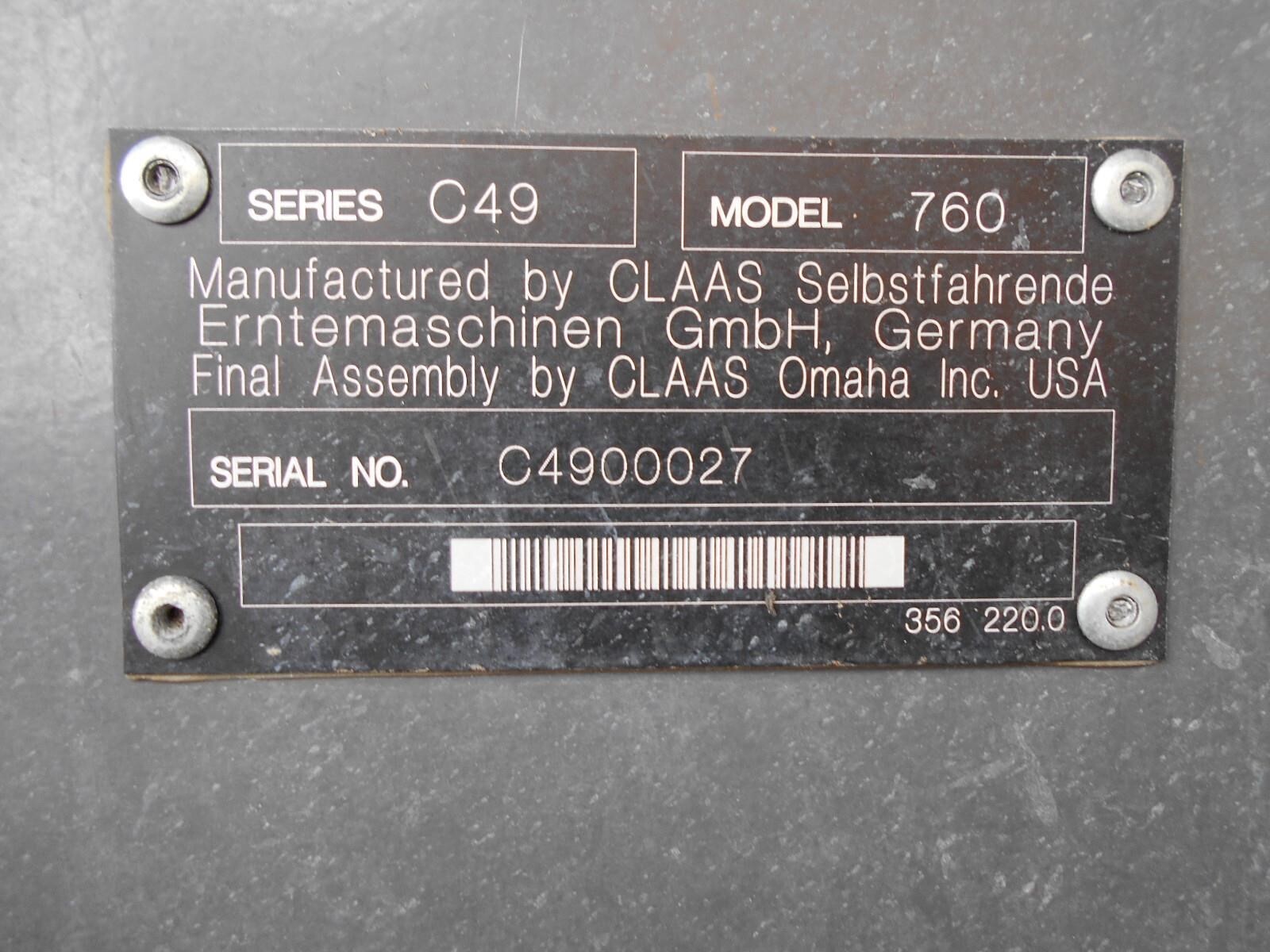 2011 Claas Lexion 760 Combine