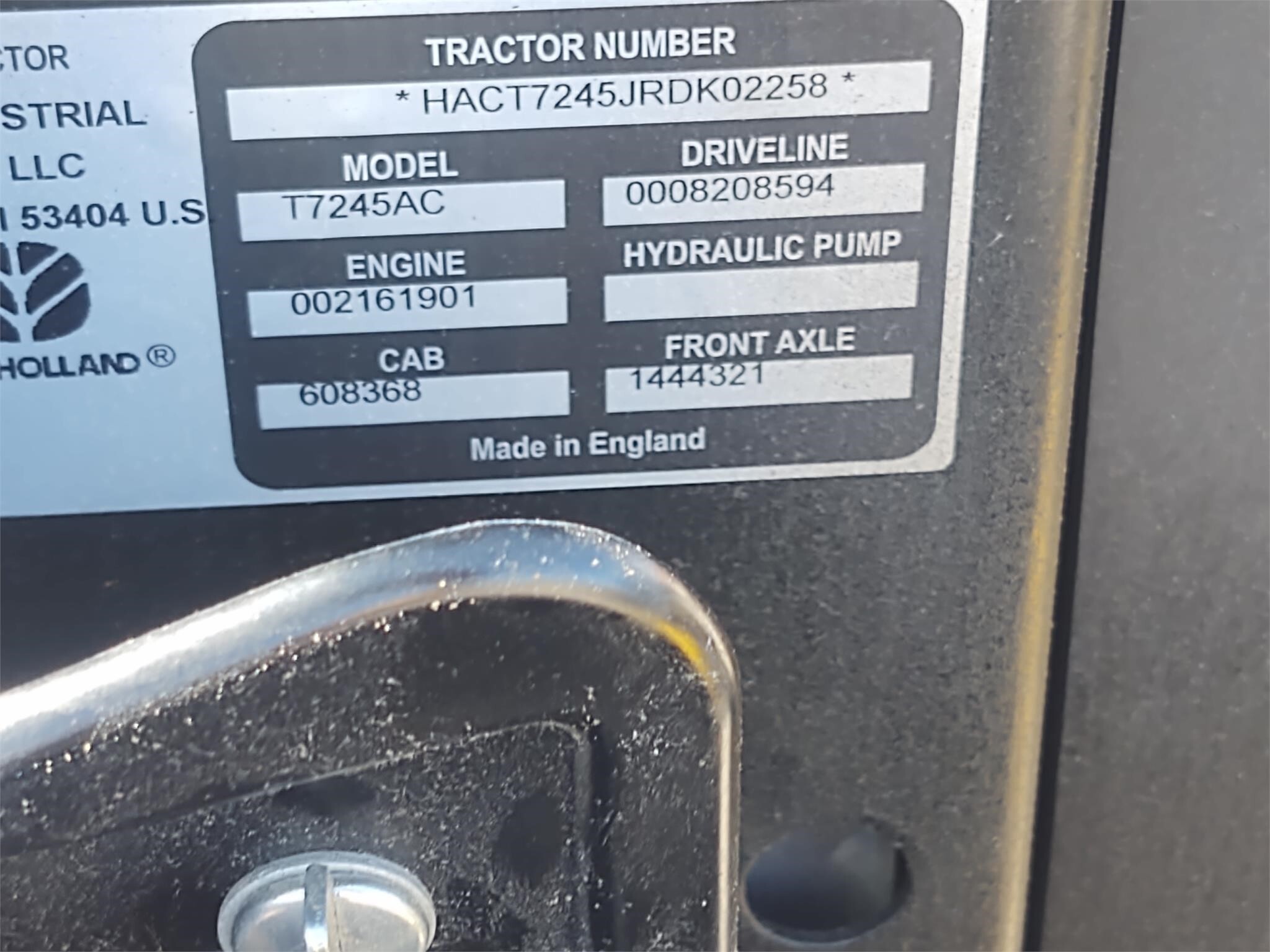 2024 New Holland T7.245 Tractor