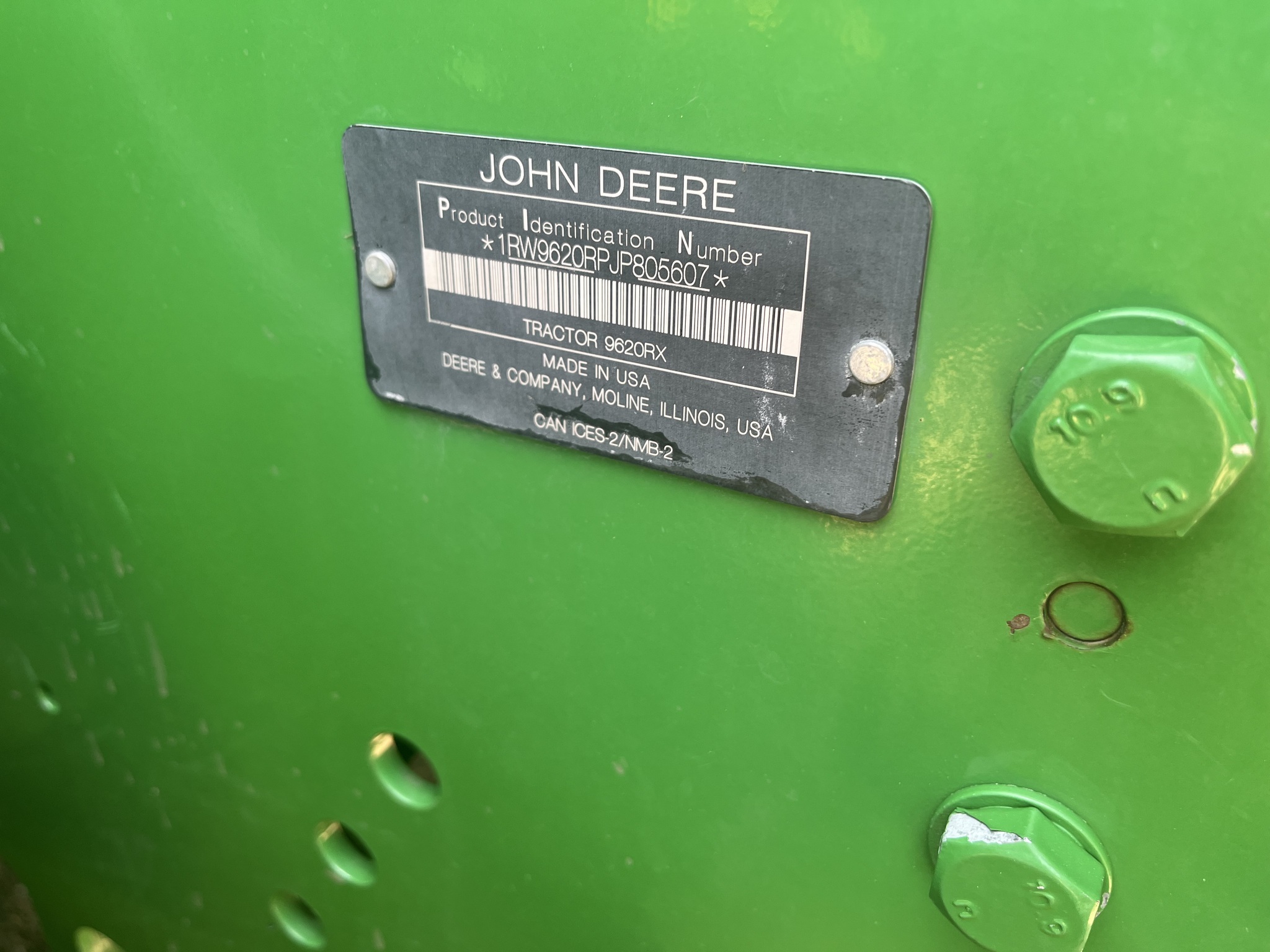 2018 John Deere 9620RX Tractor