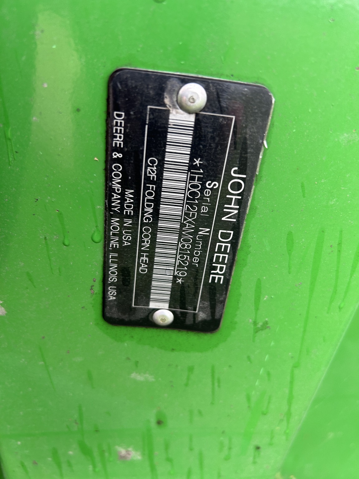 2021 John Deere C12F StalkMaster Corn Head