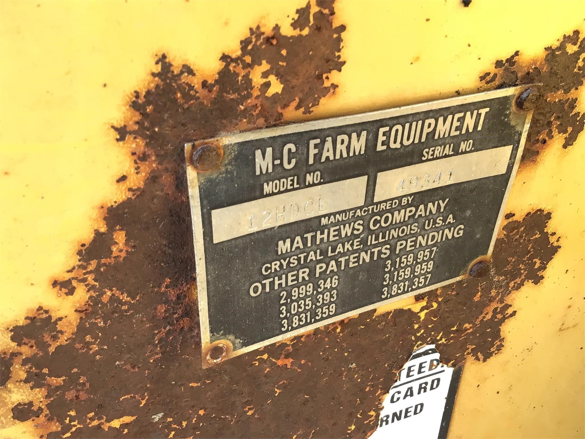  Mathews Company 12HDCL Flail Choppers / Stalk Chopper