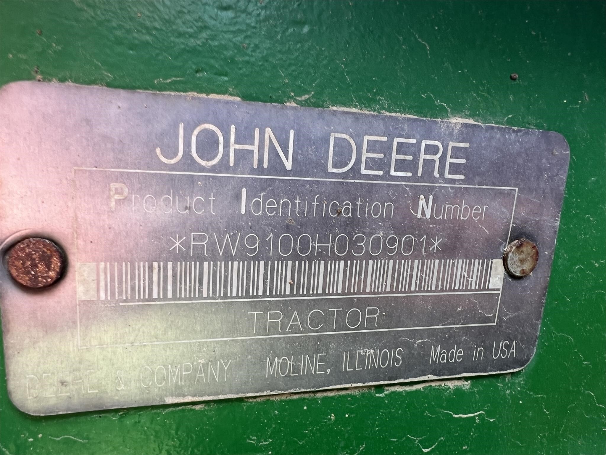 2000 John Deere 9100 Tractor