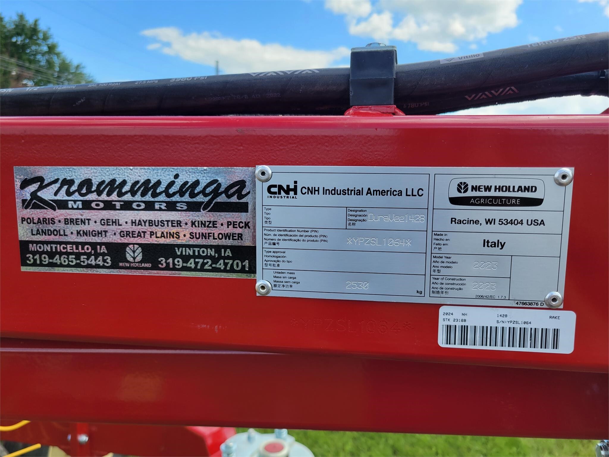 2024 New Holland Duravee 1428 Rake