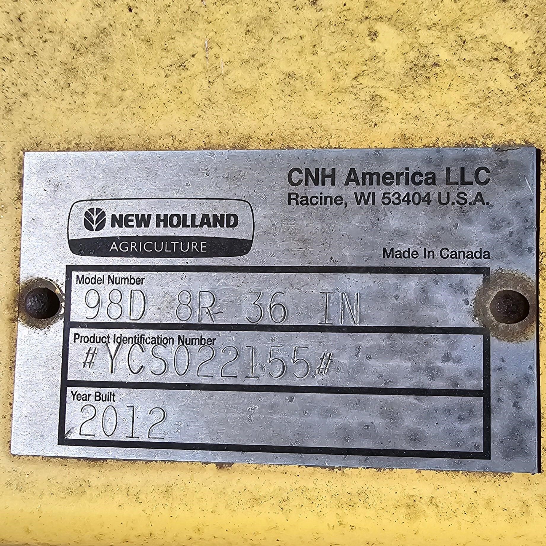 2012 New Holland 98D Corn Head