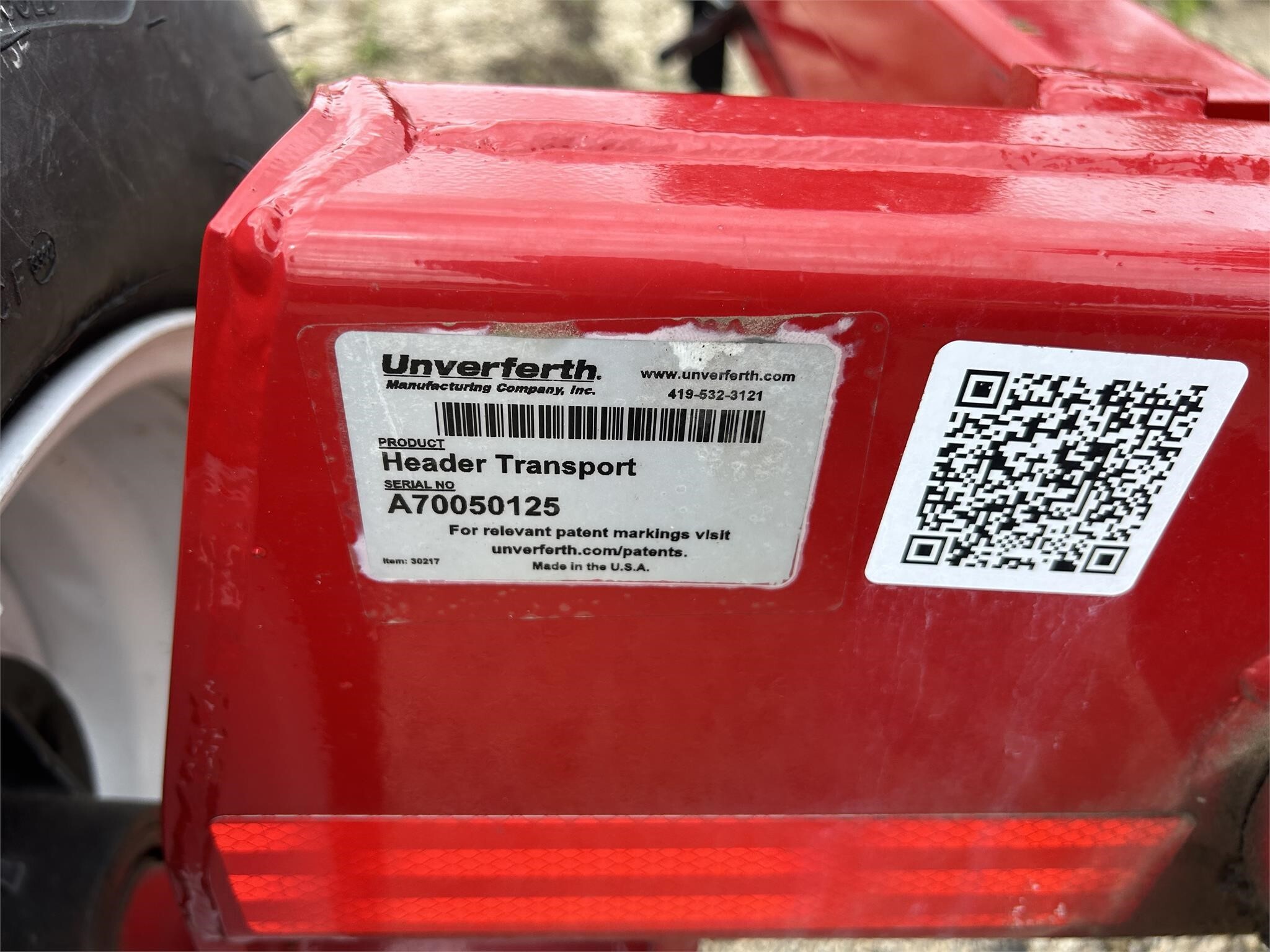 2022 Unverferth HT30 Header Trailer