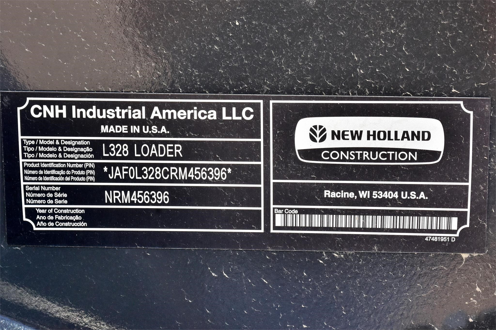 2022 New Holland L328 Skid Steer