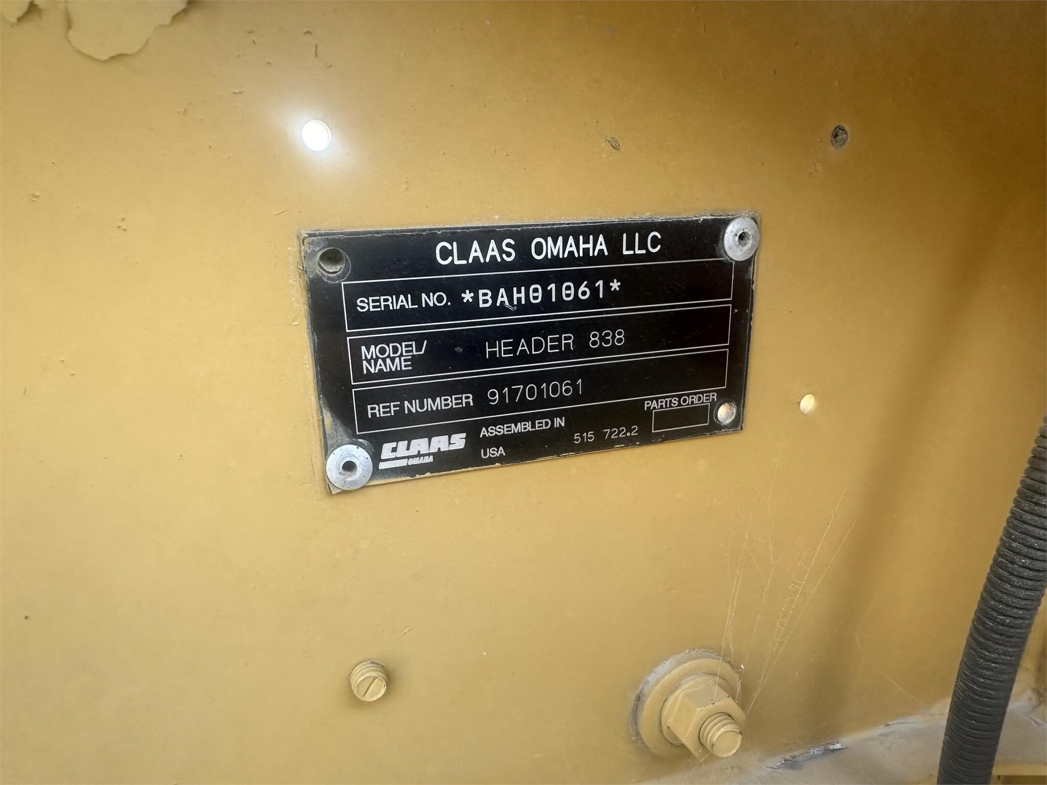 Claas 8-38 Platform