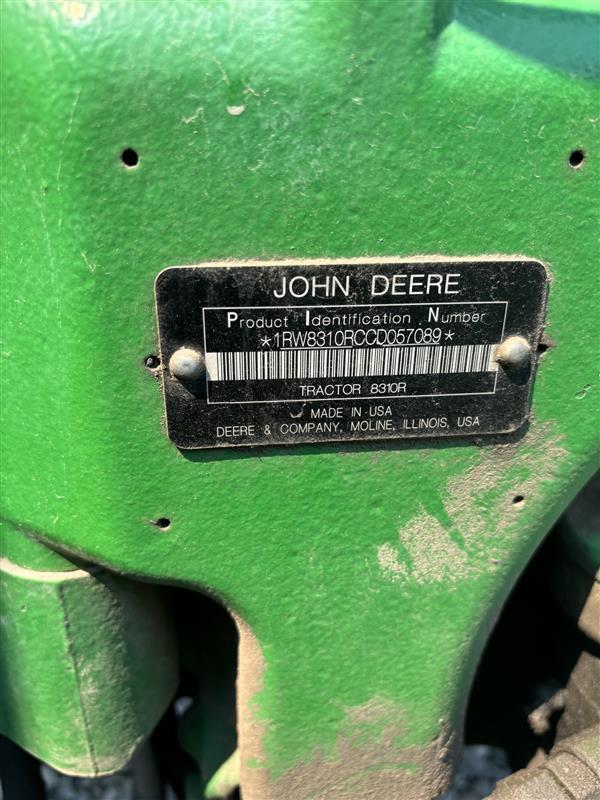 2012 John Deere 8310R Tractor
