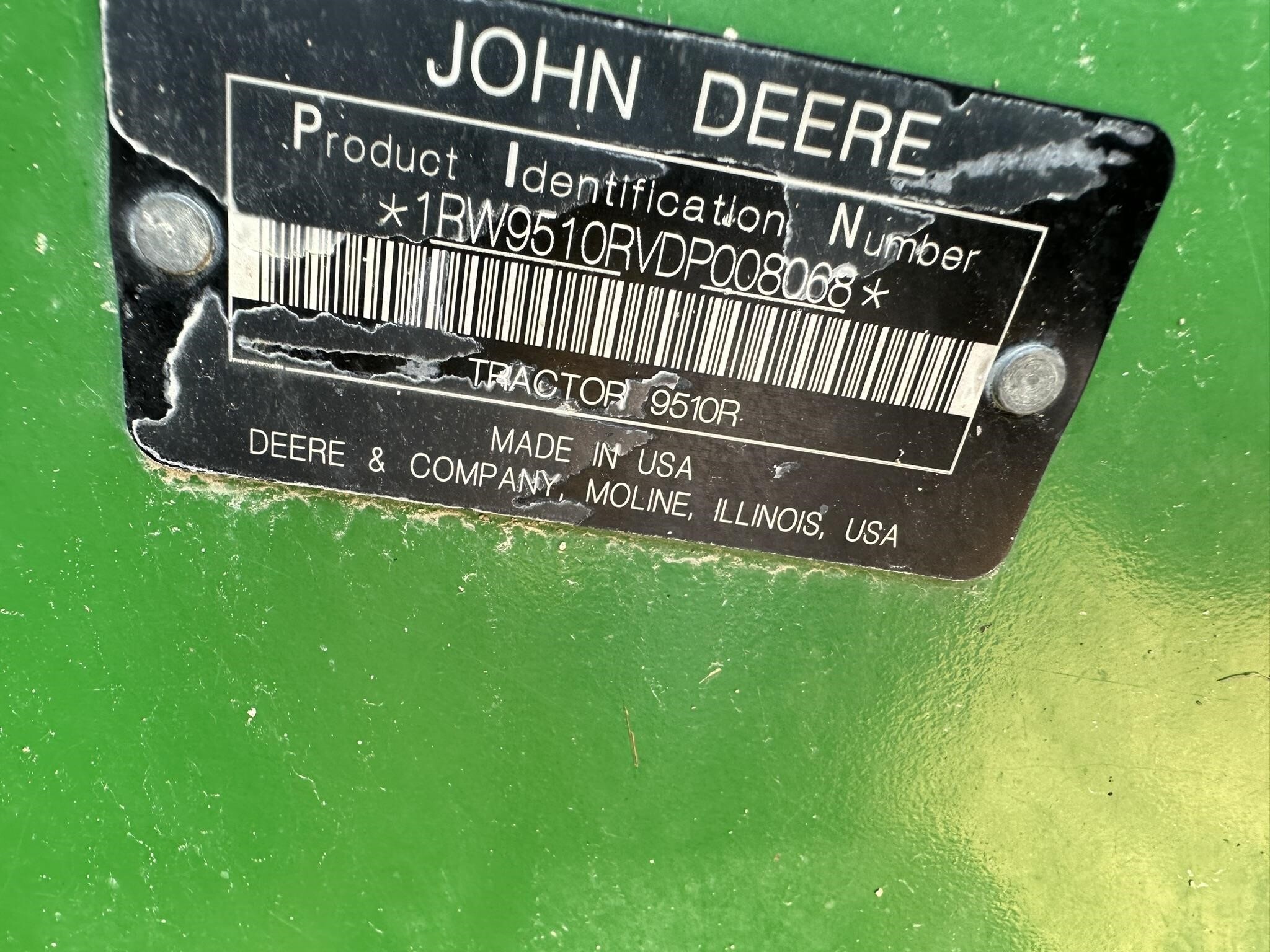 2013 John Deere 9510R Tractor