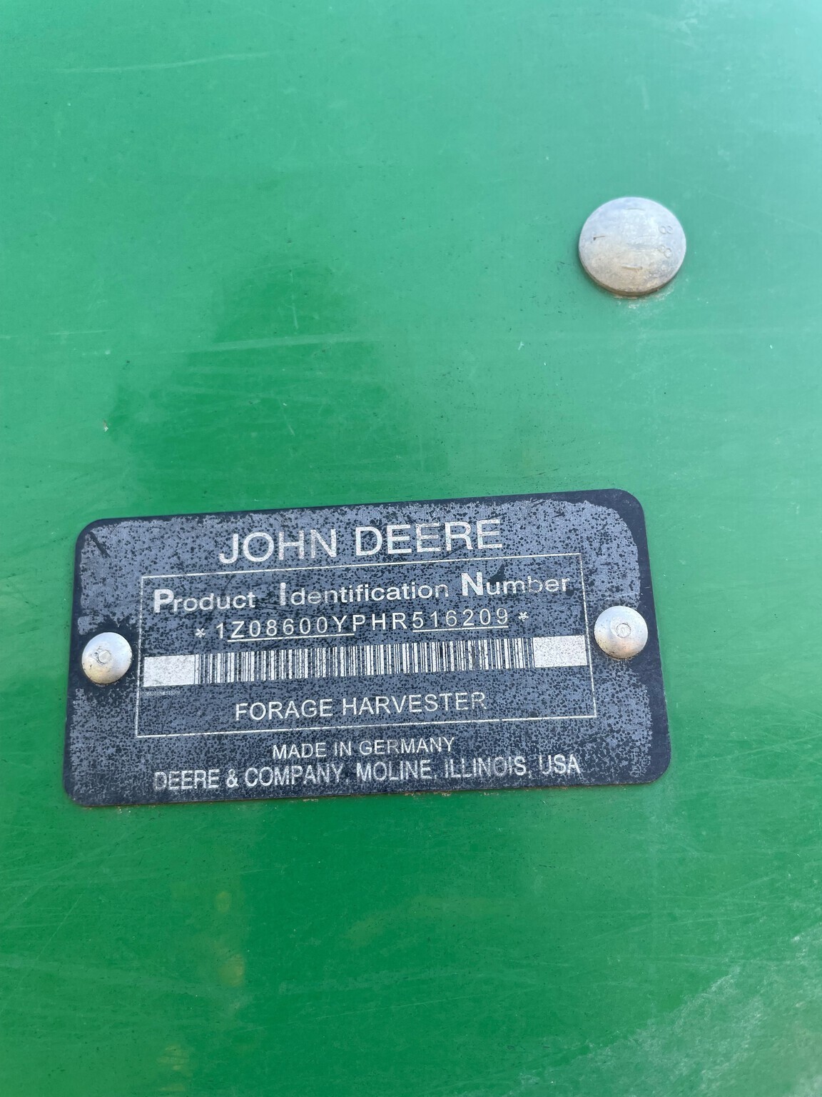 2017 John Deere 8600 Self-Propelled Forage Harvester