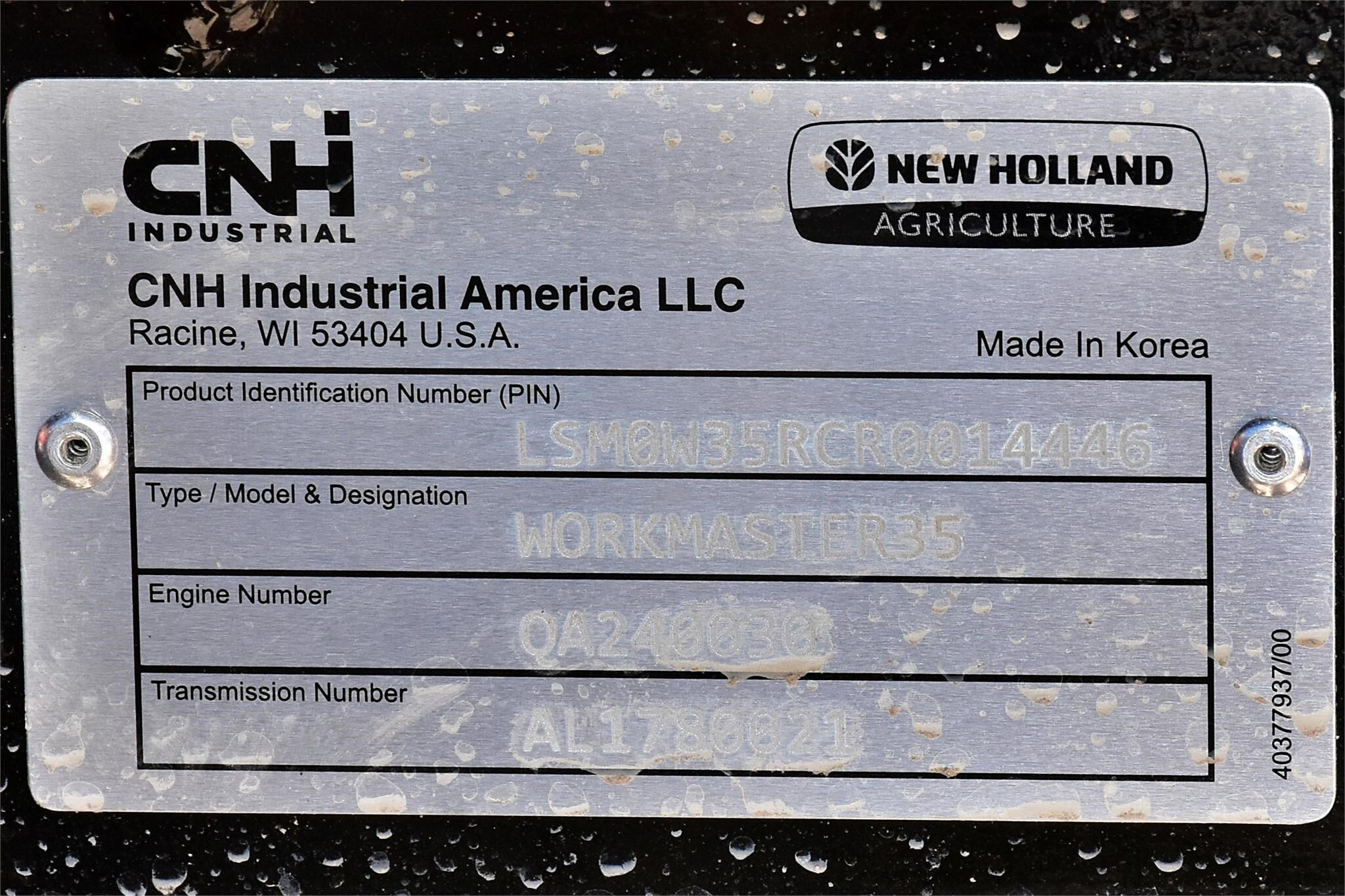 2024 New Holland Workmaster 35 Tractor