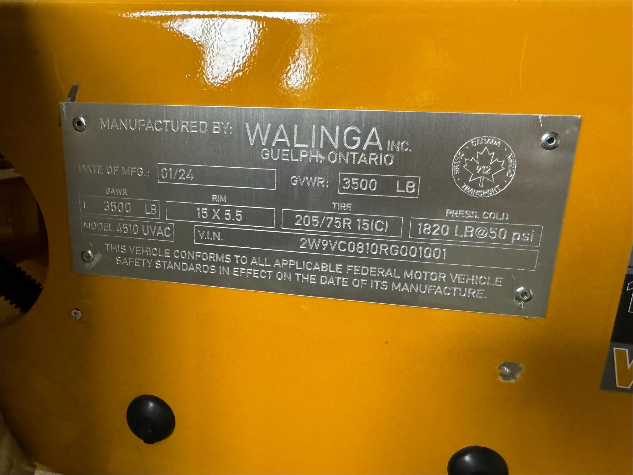 2026 Walinga ULTRA-VAC 4510G Grain Vac