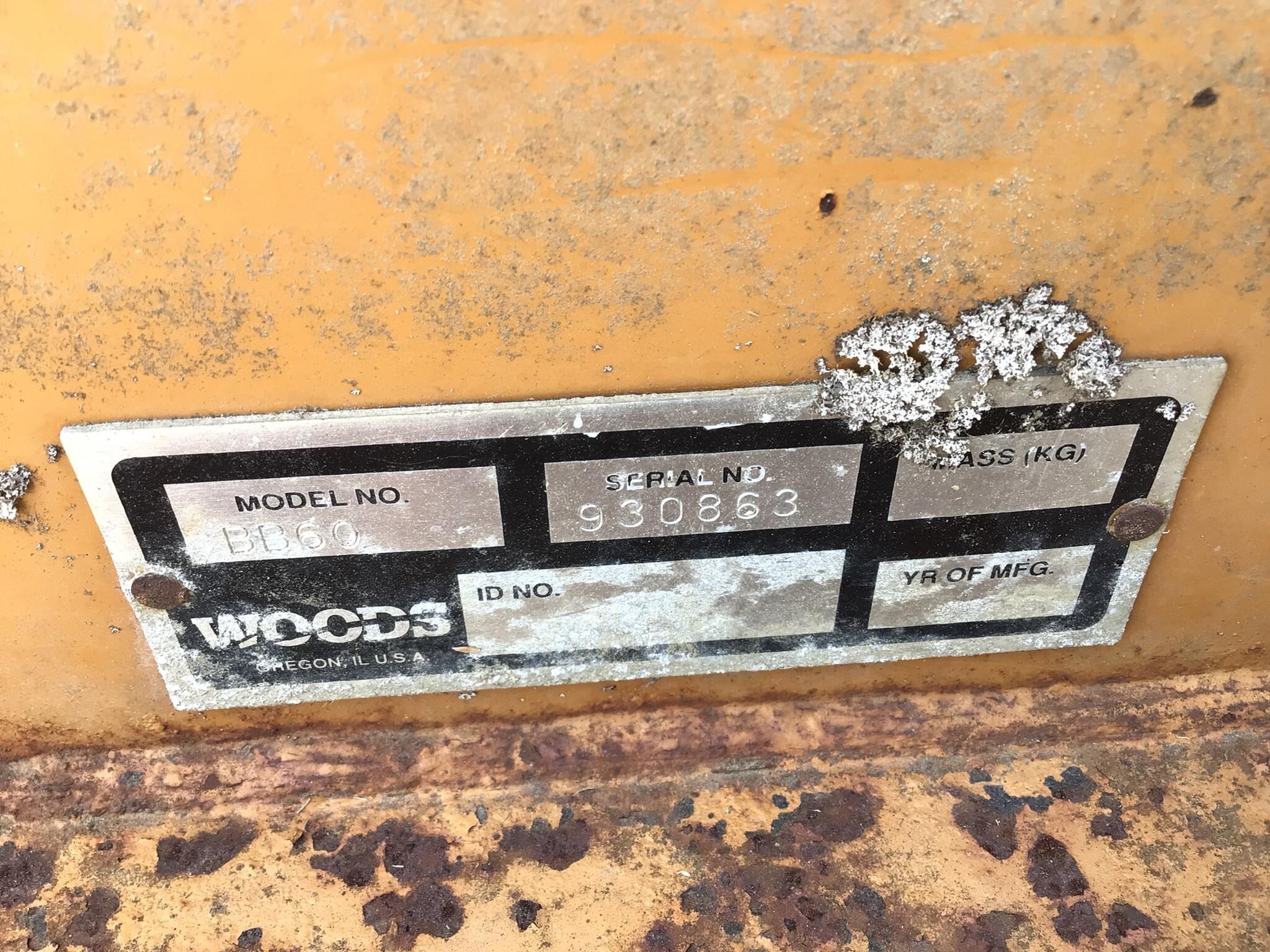  Woods BB60 Rotary Cutter