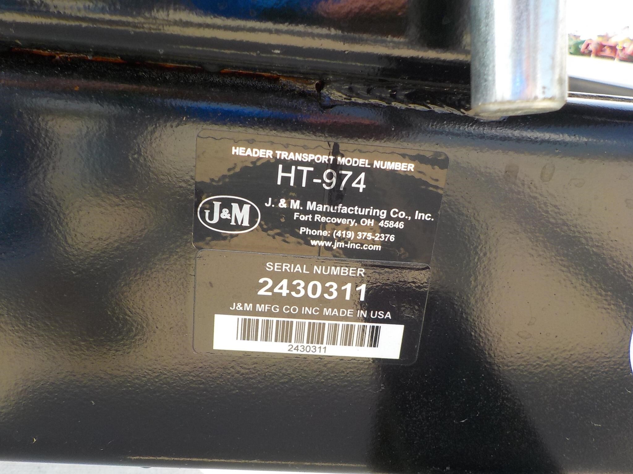 2024 J&M HT974 Header Trailer