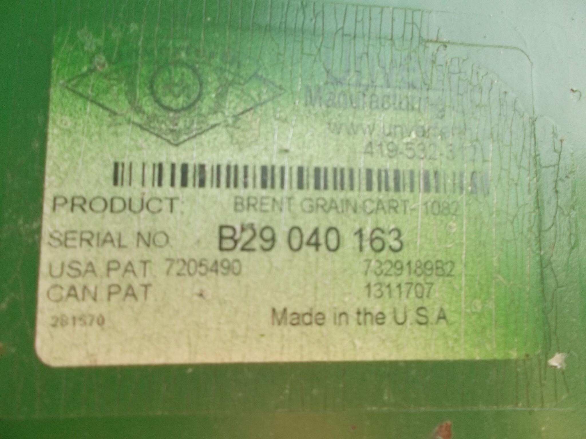 2011 Brent 1082 Grain Cart