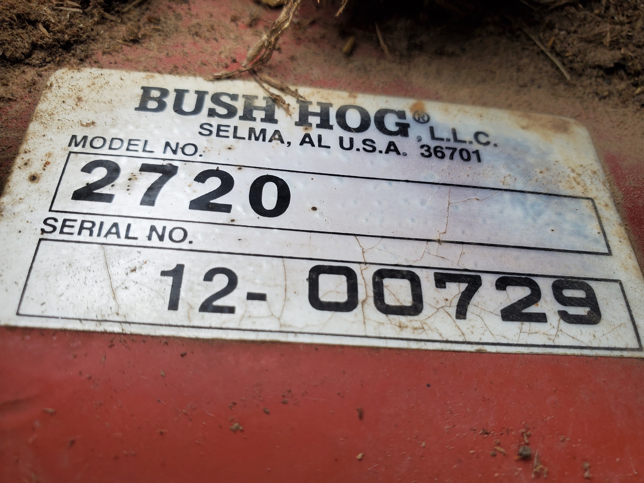 2012 Bush Hog 2720 Rotary Cutter