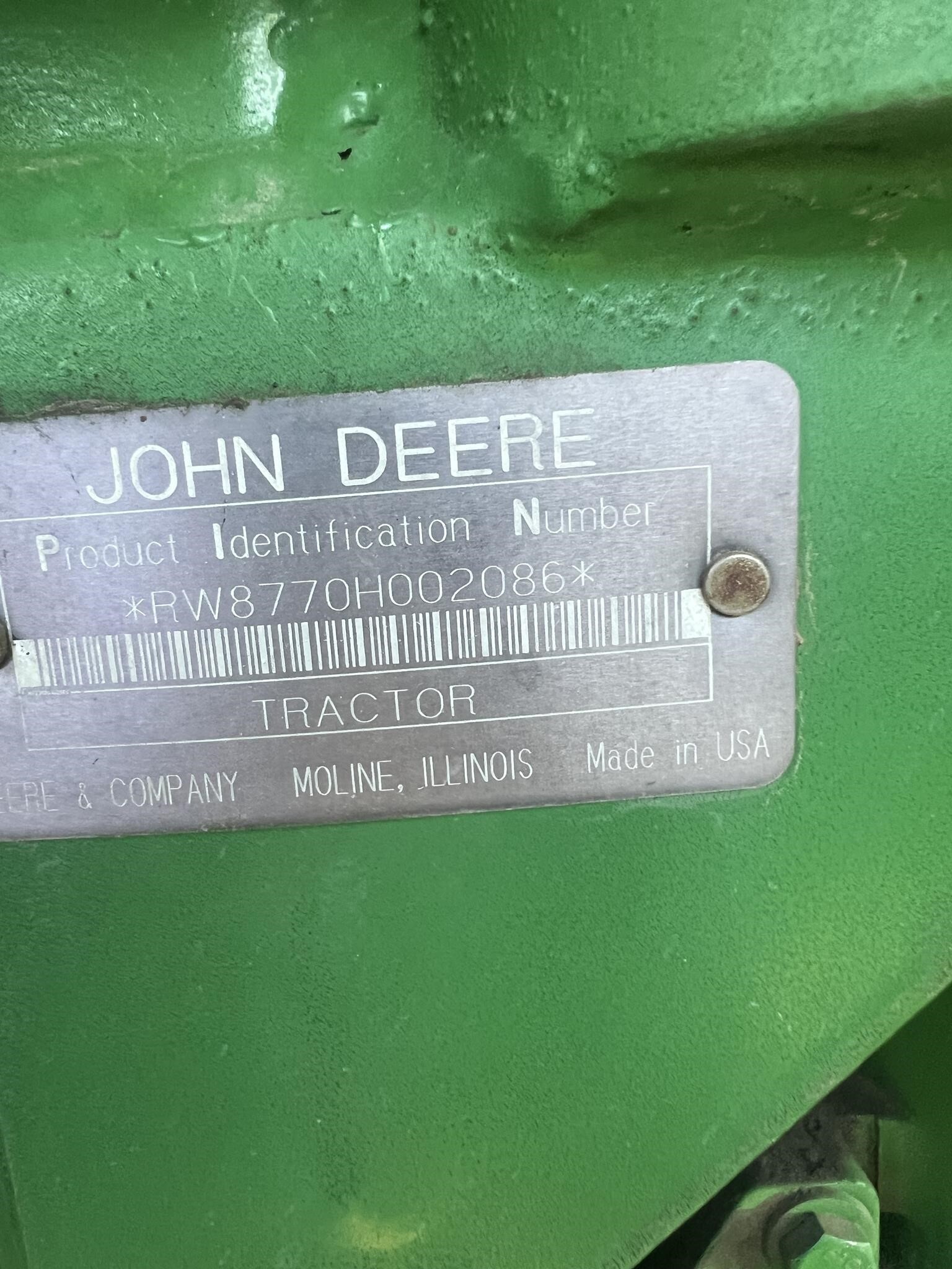  John Deere 8770 Tractor