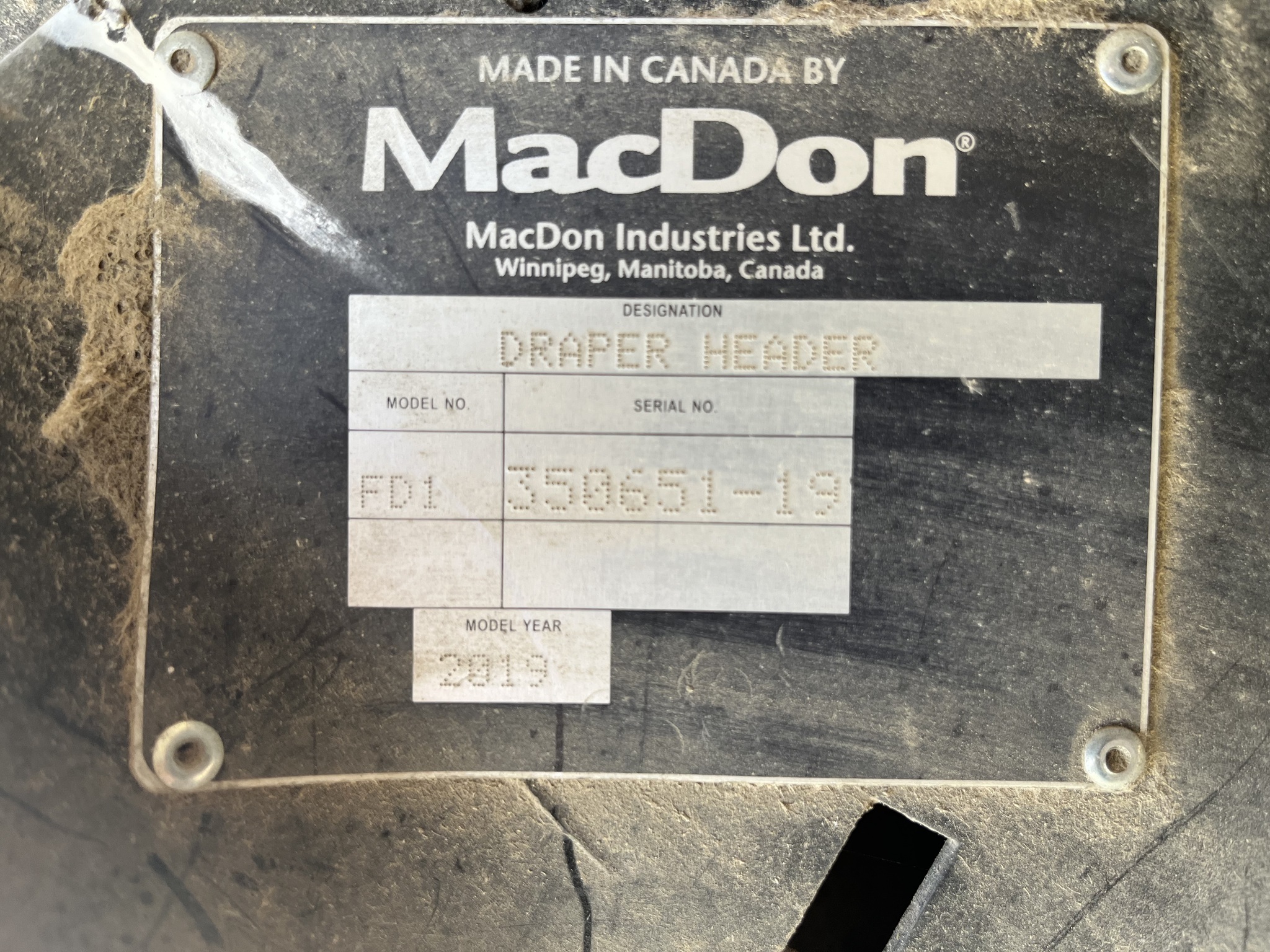 2019 MacDon FD135 Platform