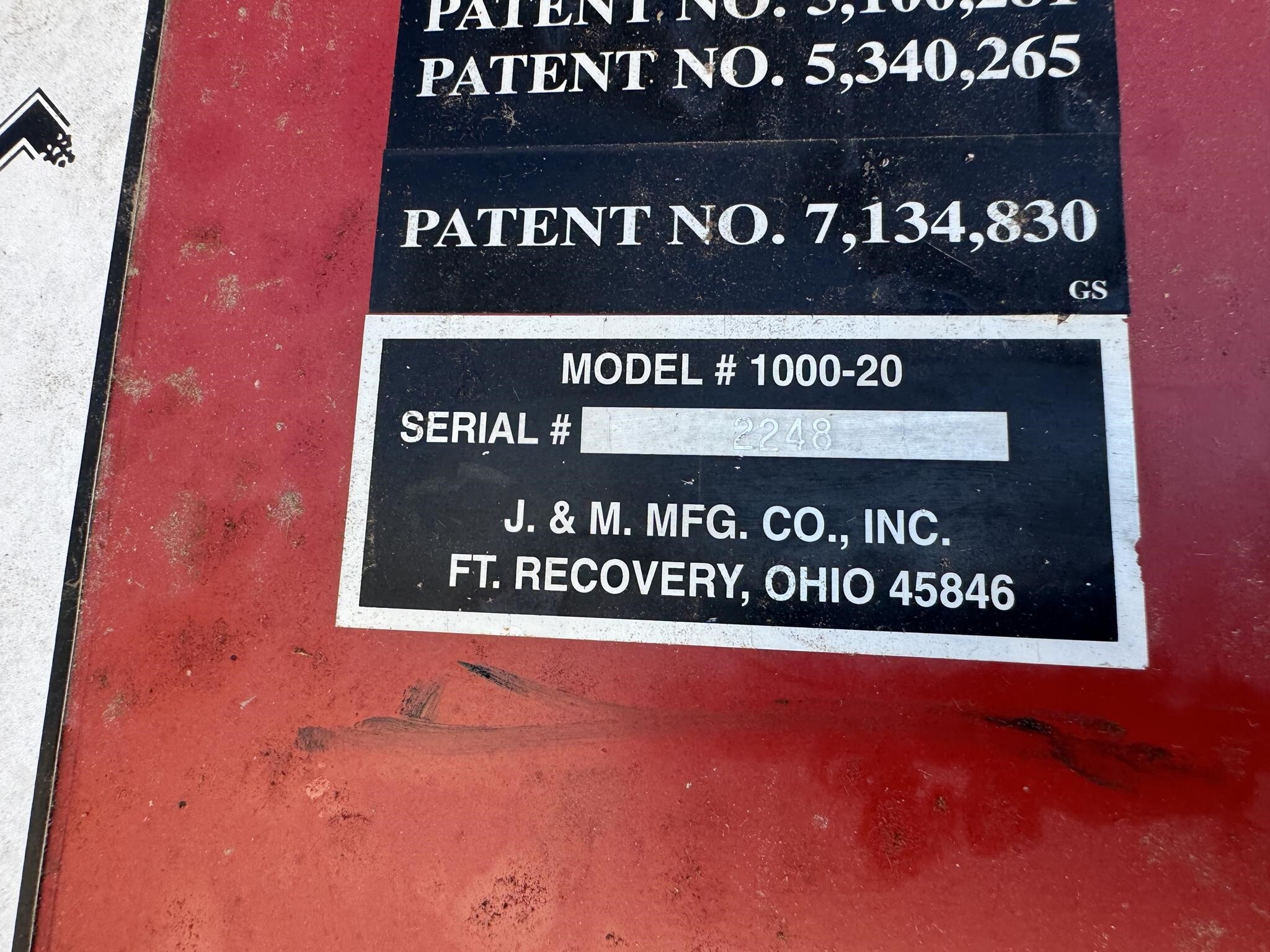  J&M 1000-20 Grain Cart