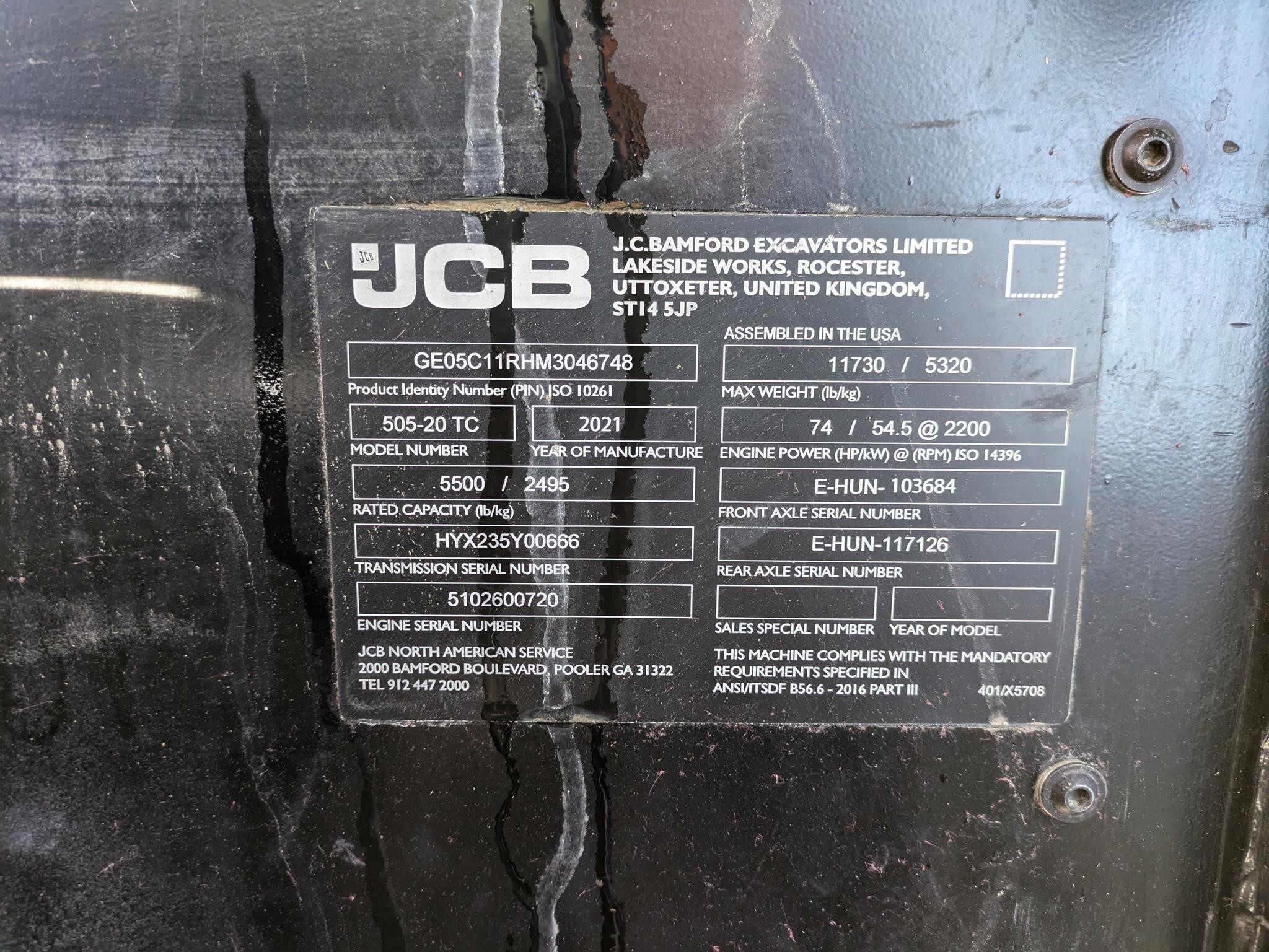 2021 JCB 505-20TC Forklift