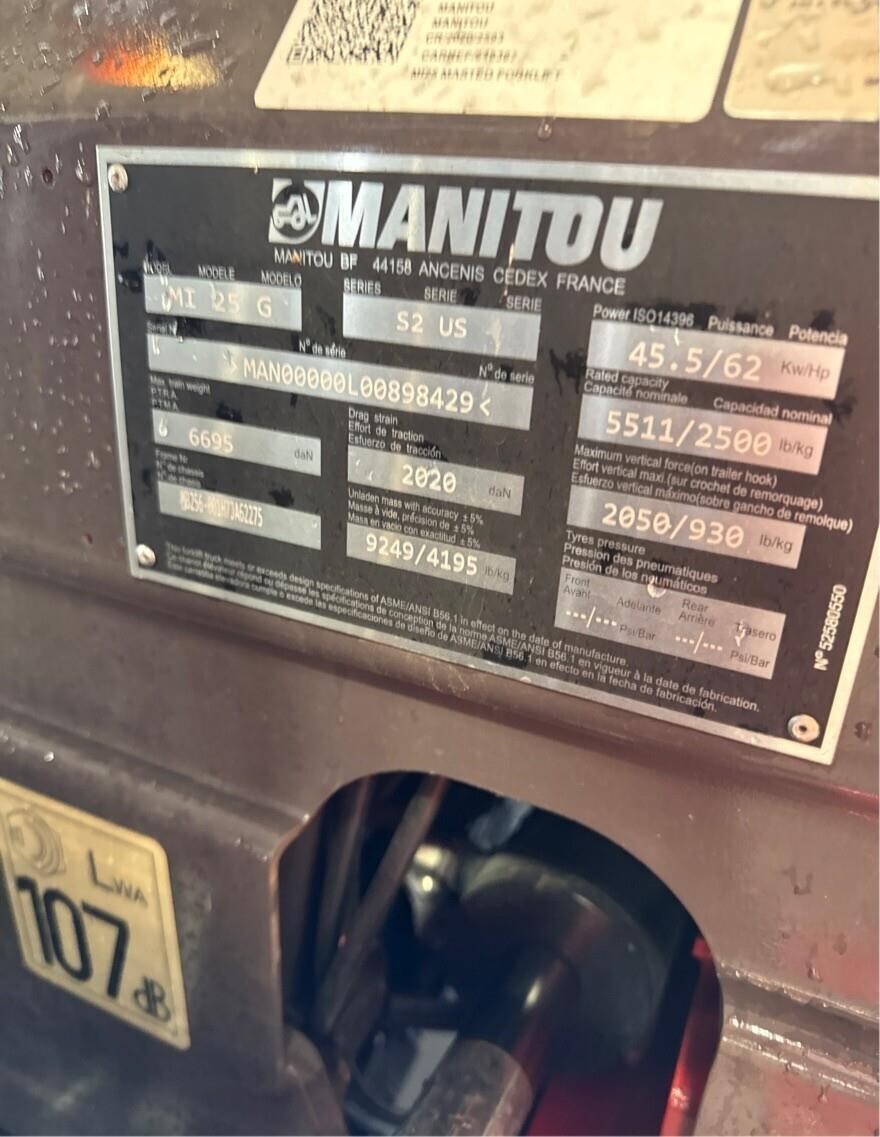 2023 Manitou MI25G Forklift