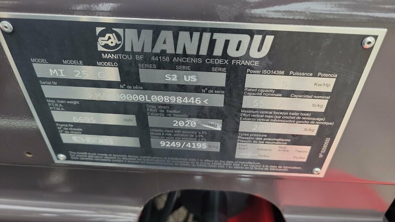 2023 Manitou MI25G Forklift