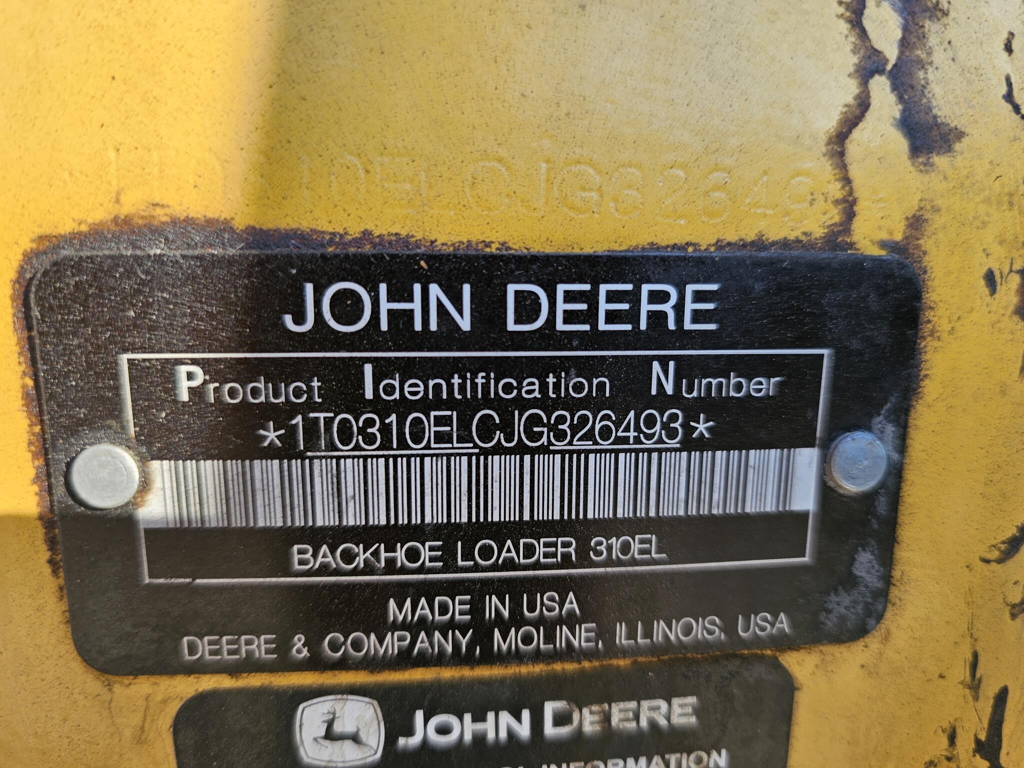 2018 Deere 310L EP Backhoe