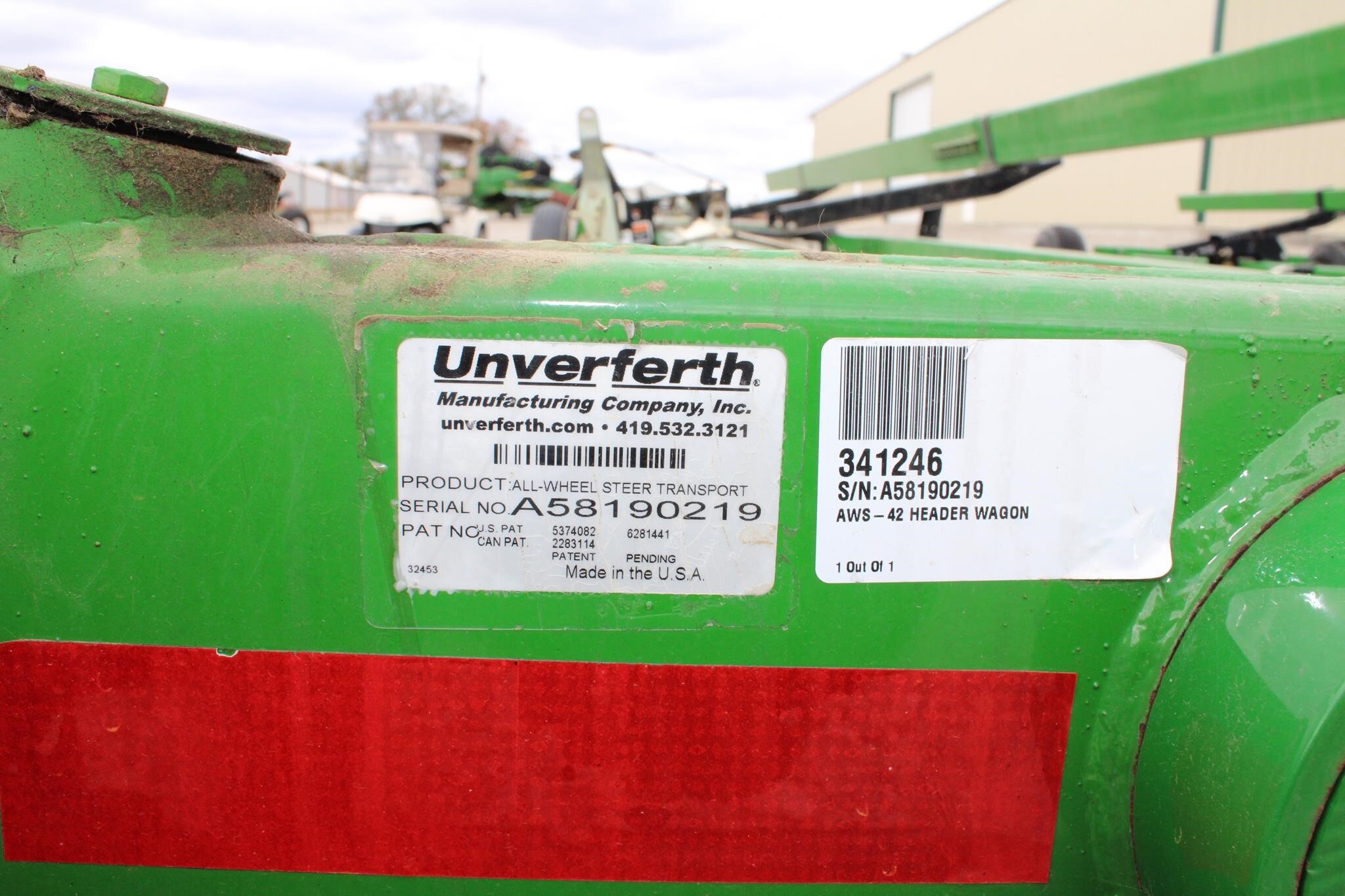  Unverferth AWS42 Header Trailer