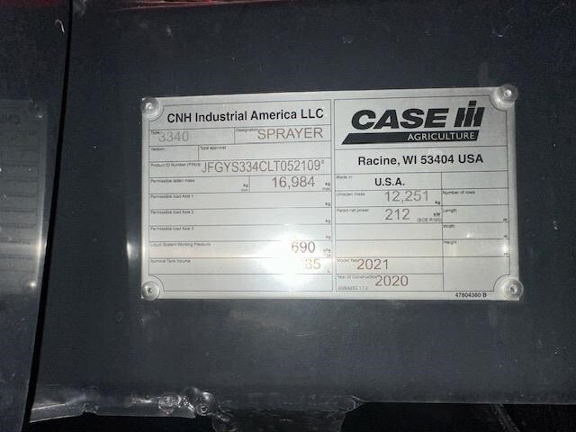 2021 Case IH Patriot 3340 Self-Propelled Sprayer
