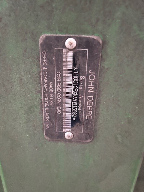 2021 John Deere C12R Corn Head