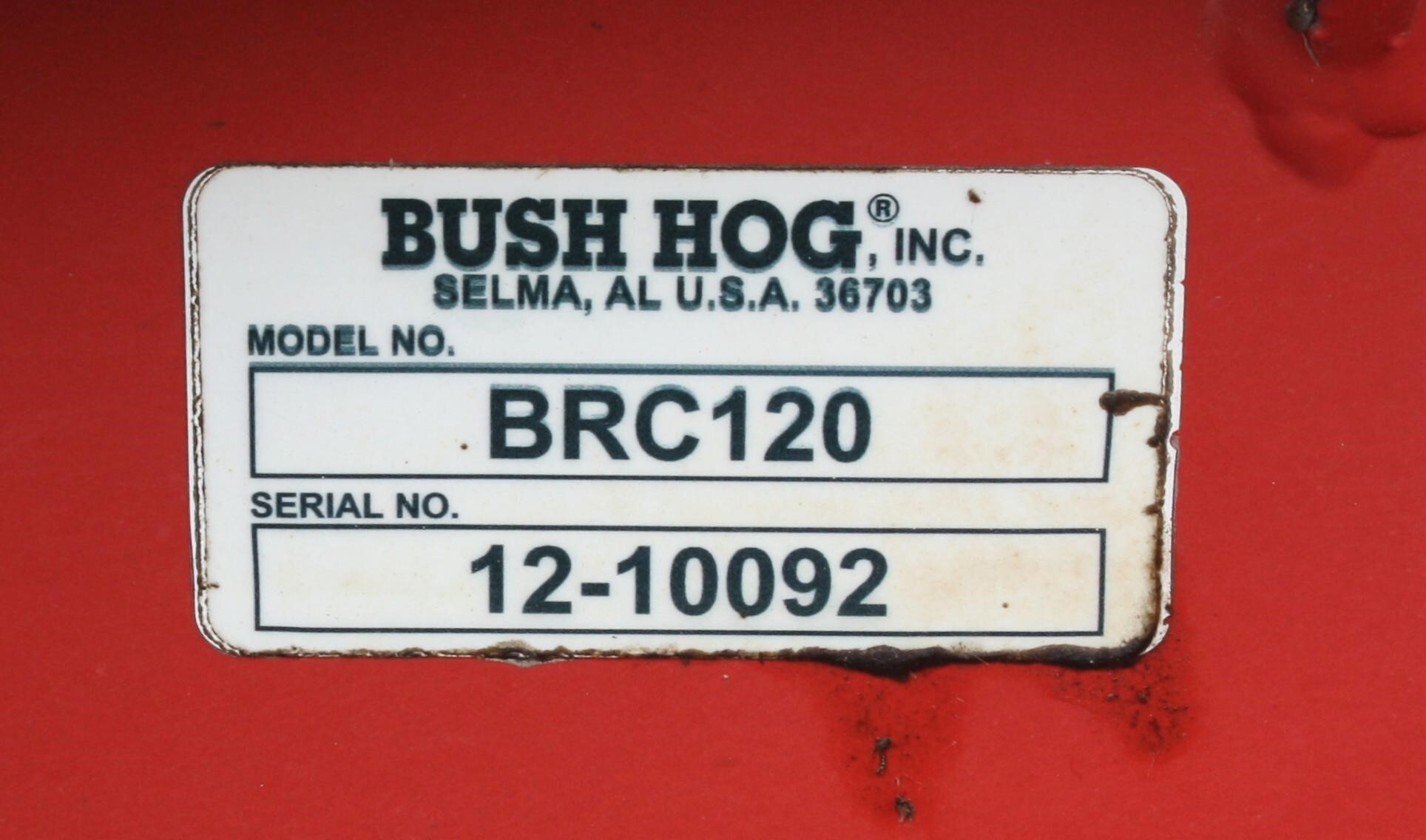 2019 Bush Hog BRC120 Flail Choppers / Stalk Chopper