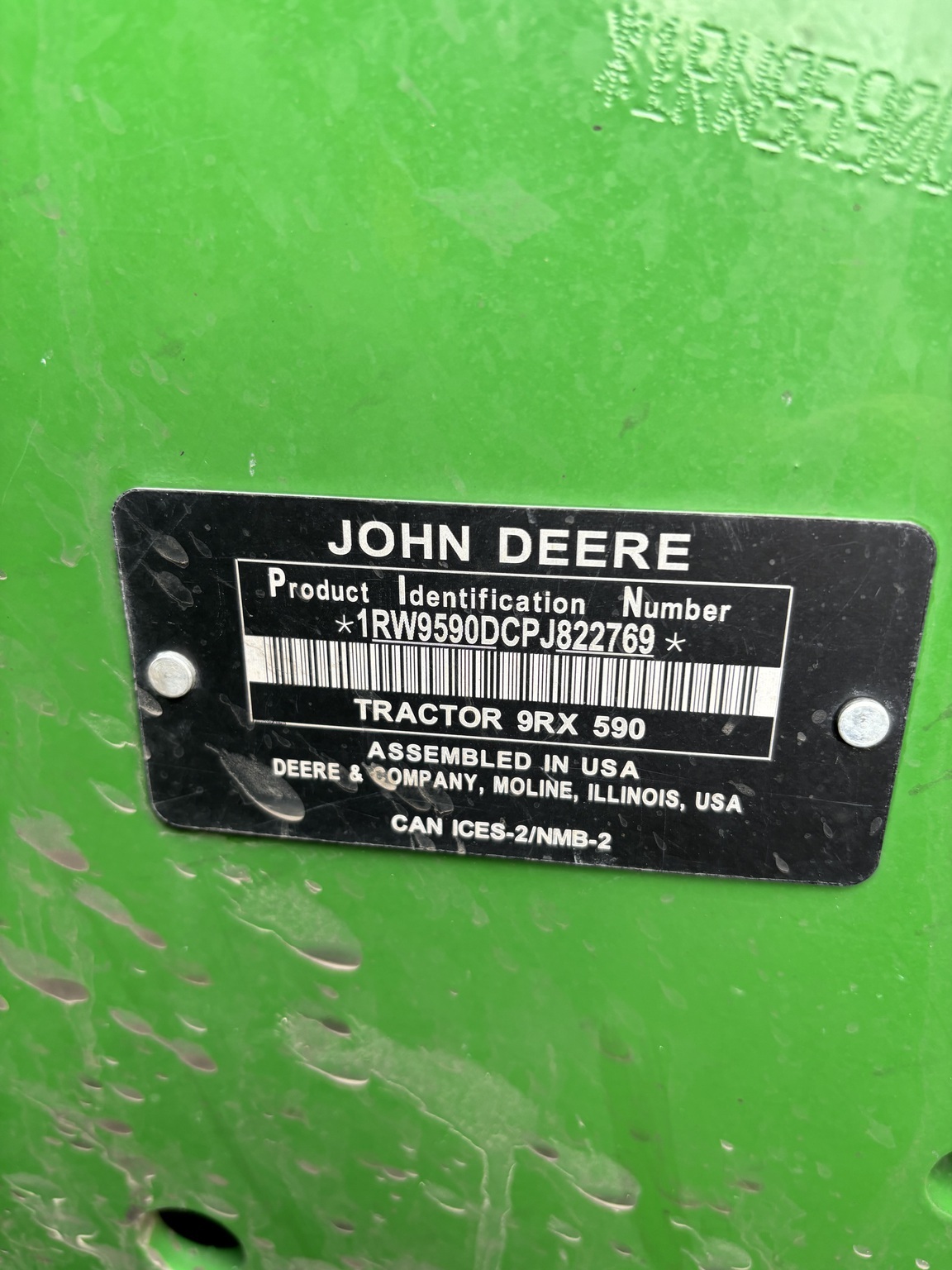 2023 John Deere 9RX 590 Tractor