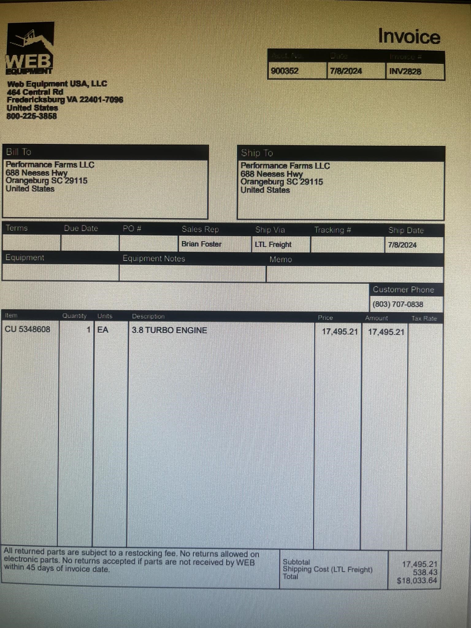 2015 SkyTrak 6042 Telehandler