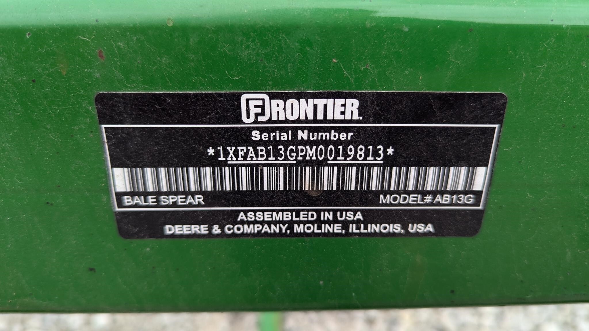  Frontier AB13G Loader and Skid Steer Attachment
