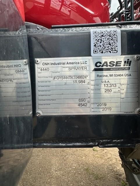 2019 Case IH Patriot 4440 Self-Propelled Sprayer