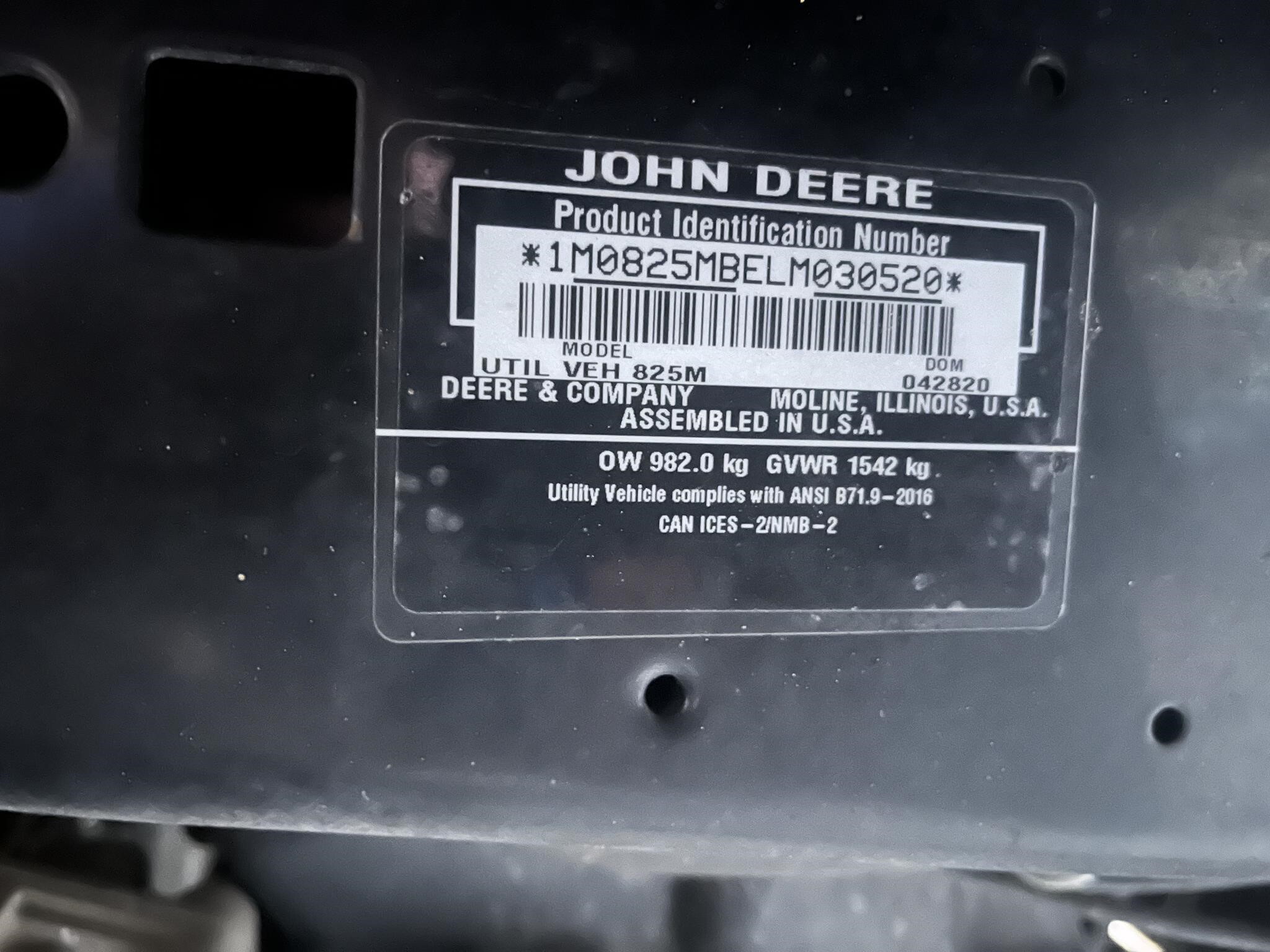 2020 John Deere XUV 825M S4 ATVs and Utility Vehicle