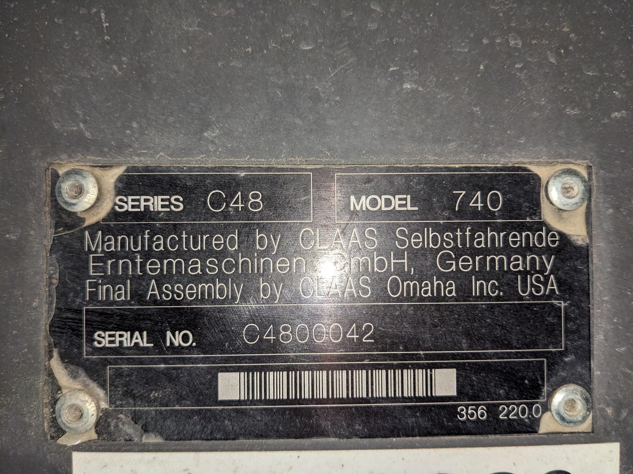 2011 Claas Lexion 740TT Combine