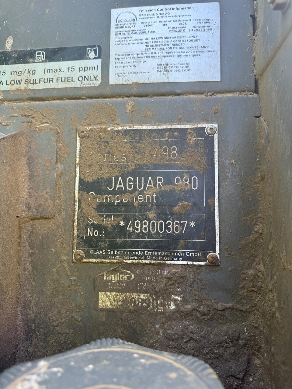 2017 Claas Jaguar 980 Self-Propelled Forage Harvester