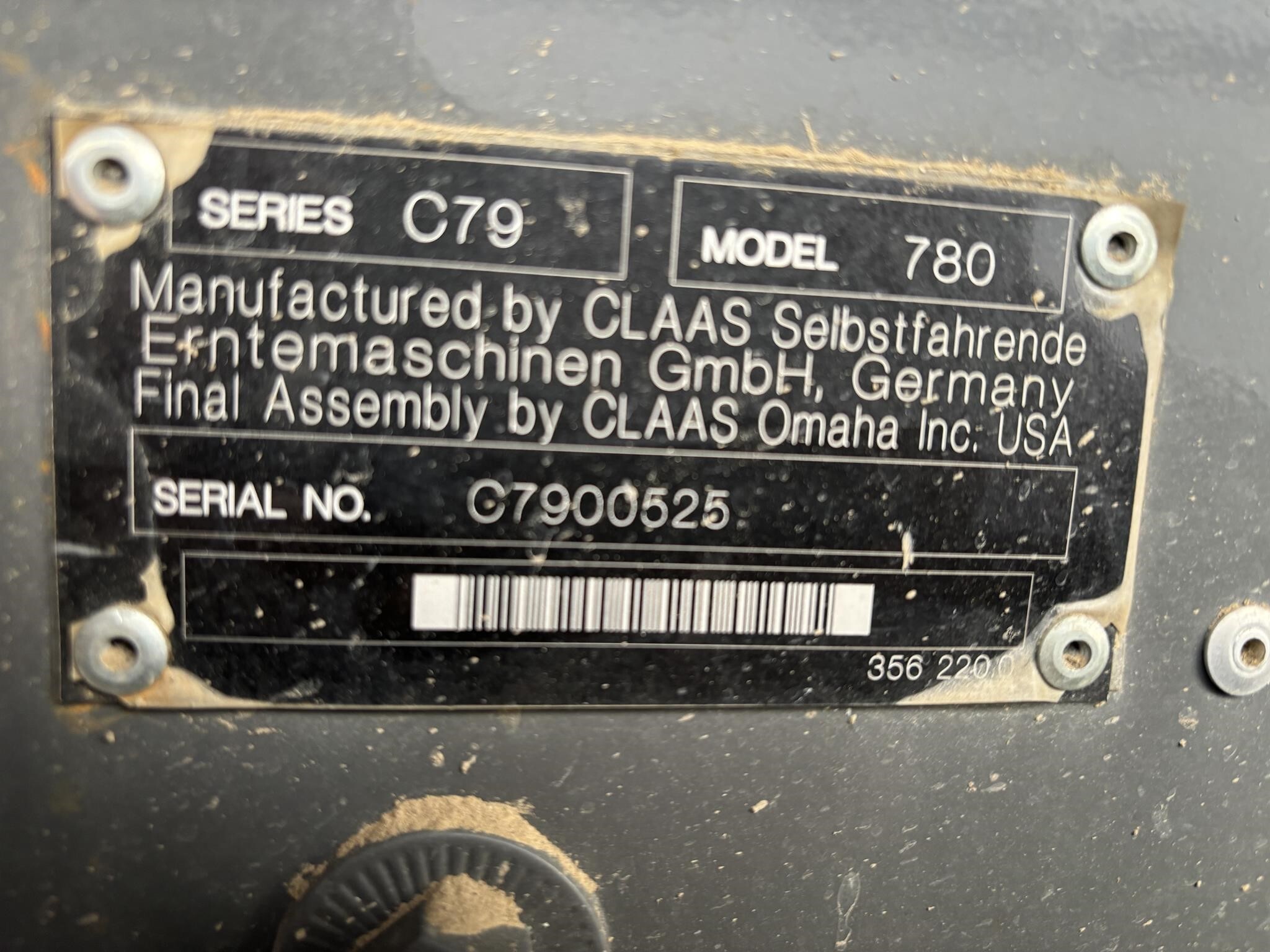 2017 Claas Lexion 780TT Combine