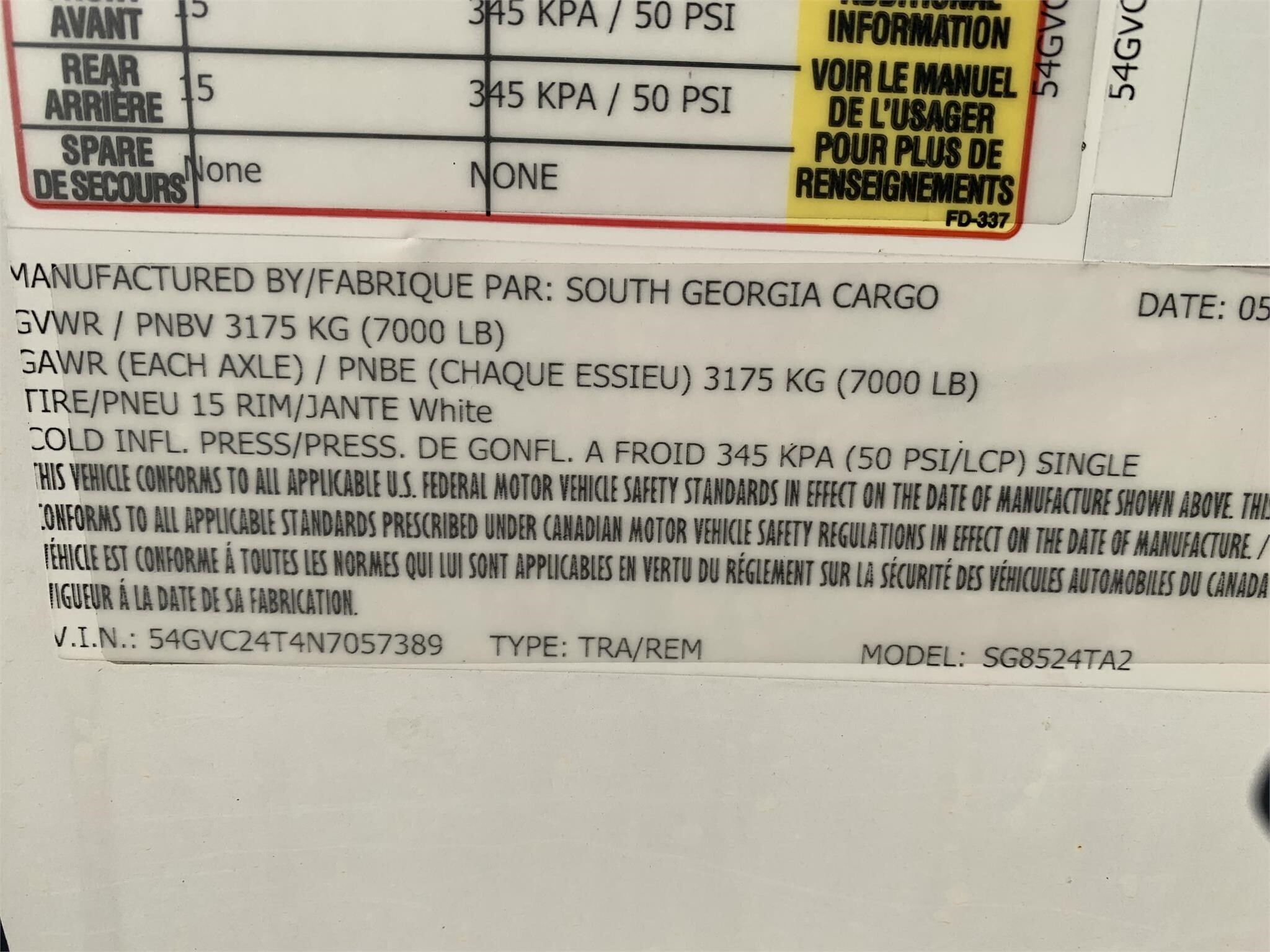2022 SOUTH GEORGIA CARGO 28 FT ENCLOSED Box Trucks/Trailer